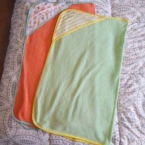 Two hooded bath towels